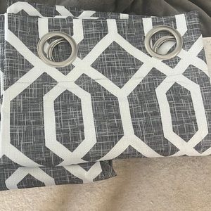 NEW without package Mainstays gray flannel curtains